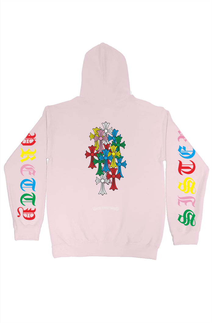 Hollywood Crosses Pullover Hoodie ( PINK / SAND / MINT)