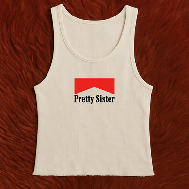 Pretty Sister Reds Cropped Tank