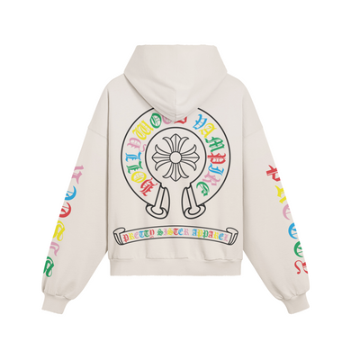 The Hollywood Vampire Rainbow Logo Unisex Sun Faded Distressed Pocket Hoodie