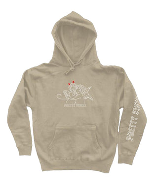 Pretty Sister FWD Sandstone Cherub pullover hoodie